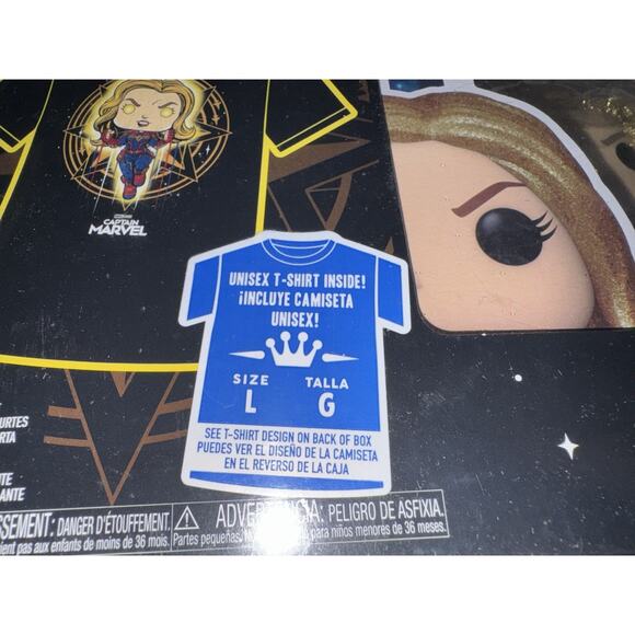 Marvel's Captain Marvel - Glow in the Dark Pop/T-Shirt (L) - FUN|KO POP! TEES - Picture 3 of 12